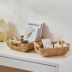 Aqua Essence Badezimmer-Handwoven Elma Basket - Bohemian Home Decor Storage