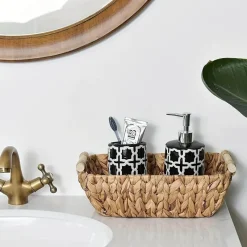 Aqua Essence Badezimmer-Handwoven Elma Basket - Bohemian Home Decor Storage