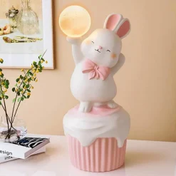 Bright Accents Beleuchtung-Happy Rabbit Tischlampe – Stilvolle Harzbeleuchtung