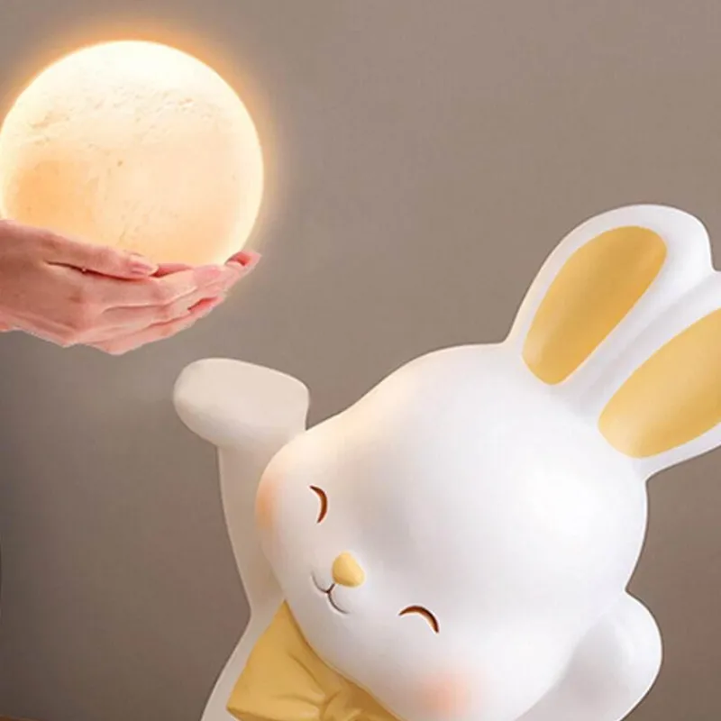 Bright Accents Beleuchtung-Happy Rabbit Tischlampe – Stilvolle Harzbeleuchtung