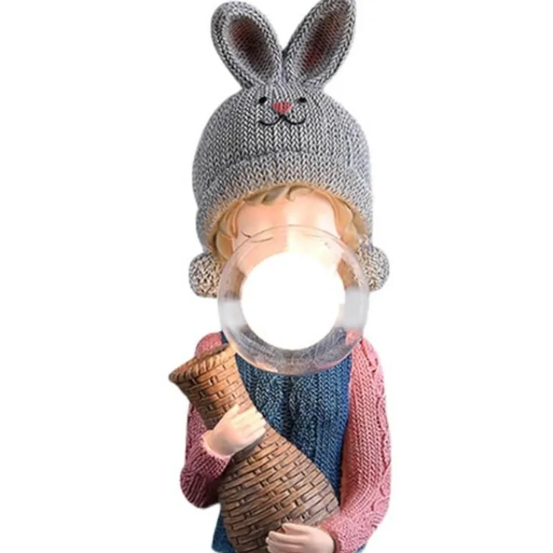 Bright Accents Beleuchtung-Hasenohr-Schreibtischlampe – Niedliche Blasenleuchte