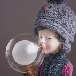 Bright Accents Beleuchtung-Hasenohr-Schreibtischlampe – Niedliche Blasenleuchte