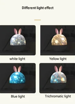 The Gilded Nest Gadgets Für Zuhause|Beleuchtung-Hasenprojektor-Nachtlicht - LED-Sternenuniversumlampe