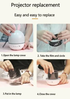 The Gilded Nest Gadgets Für Zuhause|Beleuchtung-Hasenprojektor-Nachtlicht - LED-Sternenuniversumlampe