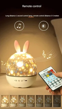 The Gilded Nest Gadgets Für Zuhause|Beleuchtung-Hasenprojektor-Nachtlicht - LED-Sternenuniversumlampe