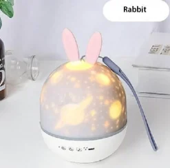 The Gilded Nest Gadgets Für Zuhause|Beleuchtung-Hasenprojektor-Nachtlicht - LED-Sternenuniversumlampe