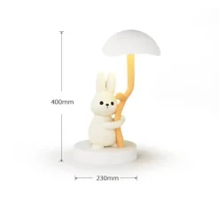 Illuminate Home Beleuchtung-Hasen-Schreibtischlampe – Süßes Nachtlicht für Kinder, Kuscheltier-Dekor