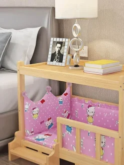 Cozy Living Haustierzubehör|Haustierbetten-Haustierbett aus Holz – Abnehmbares Tischbett für pelzige Freunde