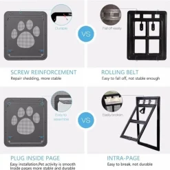 Decor Haustierzubehör-Haustierfreundliche Fliegengittertür – Dekorative Eingangsbarriere für einfachen Zugang