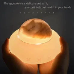 Bright Accents Beleuchtung-Haustier-Raumschiff-Nachtlicht – Niedliche Silikonlampe für Haustiere