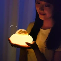 Bright Accents Beleuchtung-Haustier-Raumschiff-Nachtlicht – Niedliche Silikonlampe für Haustiere