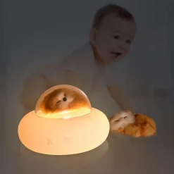 Bright Accents Beleuchtung-Haustier-Raumschiff-Nachtlicht – Niedliche Silikonlampe für Haustiere
