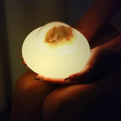 Bright Accents Beleuchtung-Haustier-Raumschiff-Nachtlicht – Niedliche Silikonlampe für Haustiere