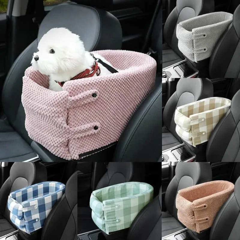 Furendo Haustierzubehör|Reinigungswerkzeuge Für Haustiere-Haustiersichere Armlehnenhalterung fürs Auto – Reisehalter für Hunde und Katzen