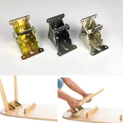 The Decor Haven Heimwerkzeuge|Gadgets Für Zuhause-Heavy-Duty Foldable Self-Locking Hinges - Pack of 2