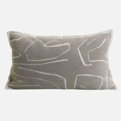 The Cushion Corner Bettzeug-Hellgraue Kissenbezüge mit Kaffeestruktur - Moderne Wohndekor-Kissen