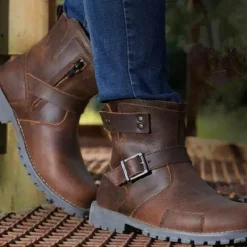 Herren Decor Herrenschuhe-Herren Winterstiefel aus Leder - New England Style