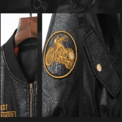 Herren Heritage Threads Herrenbekleidung-Herren-Bikerjacke aus Kunstleder – klassischer Motorrad-Stil