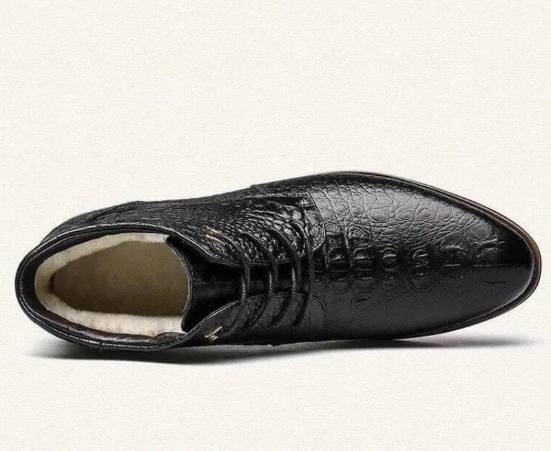 Herren Decor Herrenschuhe-Herren-Winterstiefel – dicker, warmer Lederkomfort