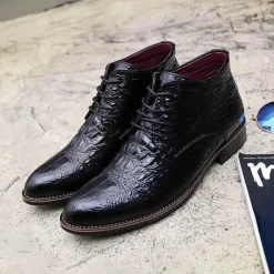 Herren Decor Herrenschuhe-Herren-Winterstiefel – dicker, warmer Lederkomfort