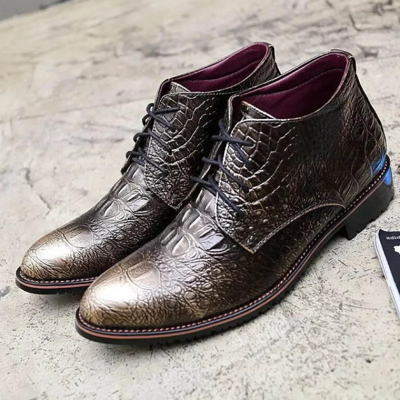 Herren Decor Herrenschuhe-Herren-Winterstiefel – dicker, warmer Lederkomfort