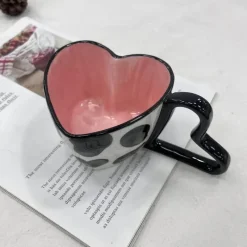 Plates u0026 More Küche & Esszimmer-Herzförmige Kaffeetasse aus Keramik – 284 ml, einzigartiges Design und schönes Geschenk