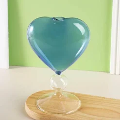 Plates u0026 More Küche & Esszimmer-Herzförmiges Glasbecher-Set – Trinkgeschirr für romantische Paare