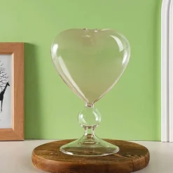 Plates u0026 More Küche & Esszimmer-Herzförmiges Glasbecher-Set – Trinkgeschirr für romantische Paare