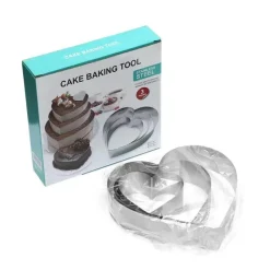 Tom Küche & Esszimmer-Herzförmiges Mousse-Form-Set – Backwerkzeug aus Edelstahl für Kuchen und Desserts
