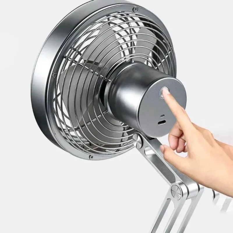The Decor Haven Gadgets Für Zuhause-Höhenverstellbarer Mini-Tischventilator – Kompakter Turbo-Kühlventilator