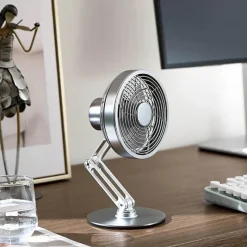 The Decor Haven Gadgets Für Zuhause-Höhenverstellbarer Mini-Tischventilator – Kompakter Turbo-Kühlventilator