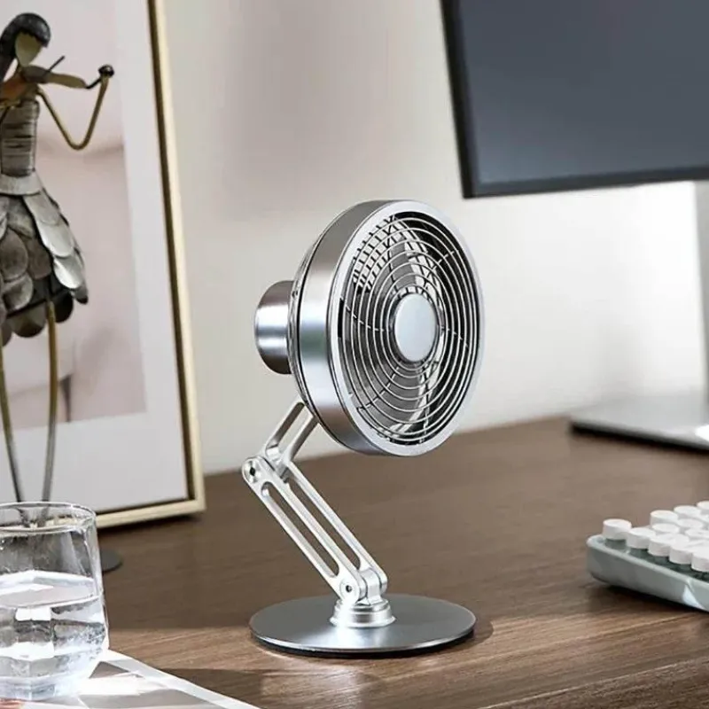 The Decor Haven Gadgets Für Zuhause-Höhenverstellbarer Mini-Tischventilator – Kompakter Turbo-Kühlventilator