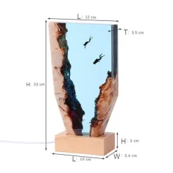 Bright Accents Beleuchtung-Höhlenwal-Schreibtischornament – ​​Einzigartiges Schreibtischdekor