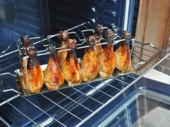 Adventure Basecamp Camping Im Freien|Outdoor-Artikel-Hähnchenflügelhalter aus Edelstahl – Grillzubehör