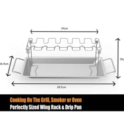 Adventure Basecamp Camping Im Freien|Outdoor-Artikel-Hähnchenflügelhalter aus Edelstahl – Grillzubehör