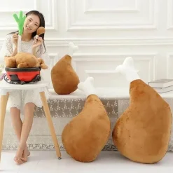 The Gilded Nest Babyspielzeug|Bettzeug-Hühnerbein-Plüschkissen - Weiches Plüschkissen