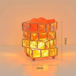 Bright Accents Beleuchtung-Himalaya-Salzlampe – quadratische Kristallsalzlampe