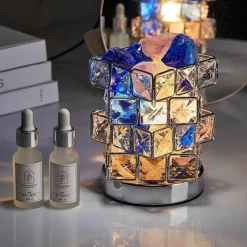 Bright Accents Beleuchtung-Himalaya-Salzlampe – quadratische Kristallsalzlampe