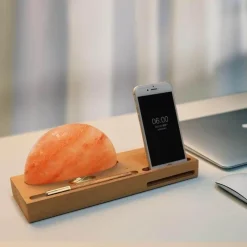 Comfort u0026 Style Beleuchtung-Himalaya-Salzlampe mit kabellosem Ladegerät – LED-Nachtlicht