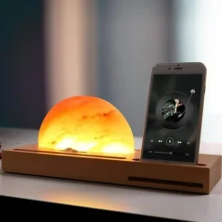 Comfort u0026 Style Beleuchtung-Himalaya-Salzlampe mit kabellosem Ladegerät – LED-Nachtlicht