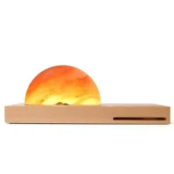 Comfort u0026 Style Beleuchtung-Himalaya-Salzlampe mit kabellosem Ladegerät – LED-Nachtlicht