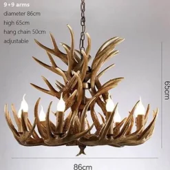 Comfort u0026 Style Beleuchtung-Hirschhorn-Pendelleuchte - Leuchte im amerikanischen Loft-Stil