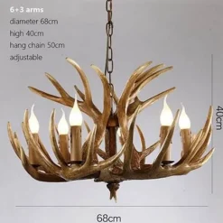 Comfort u0026 Style Beleuchtung-Hirschhorn-Pendelleuchte - Leuchte im amerikanischen Loft-Stil