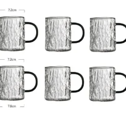 Plates u0026 More Küche & Esszimmer-Hitzebeständige Glasbecher – Japanisches Kaffee- und Safttrinkgeschirr