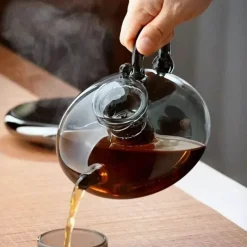 Brew Bliss Küche & Esszimmer-Hitzebeständige Glasteekanne - Elegantes, ästhetisches Gebräu