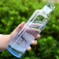 The Decor Haven Küche & Esszimmer-Hitzebeständige Glaswasserflasche - Stilvolles Zeitskalen-Design