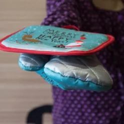 The Culinary Kit Küche & Esszimmer-Hitzebeständige Ofenhandschuhe für Weihnachten – Backhandschuhe für die Feiertage