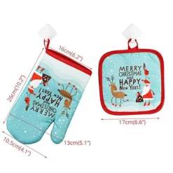 The Culinary Kit Küche & Esszimmer-Hitzebeständige Ofenhandschuhe für Weihnachten – Backhandschuhe für die Feiertage