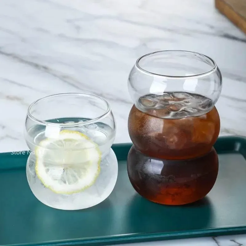 Plates u0026 More Küche & Esszimmer-Hitzebeständiger Cold Brew-Kaffeebecher aus Glas – perfekt für Milchlattes und Sprudelwasser