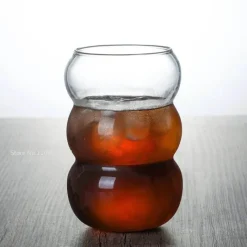 Plates u0026 More Küche & Esszimmer-Hitzebeständiger Cold Brew-Kaffeebecher aus Glas – perfekt für Milchlattes und Sprudelwasser